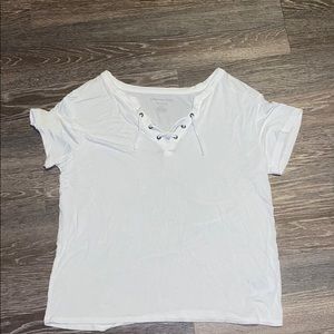 Soft & Sexy white lace up top